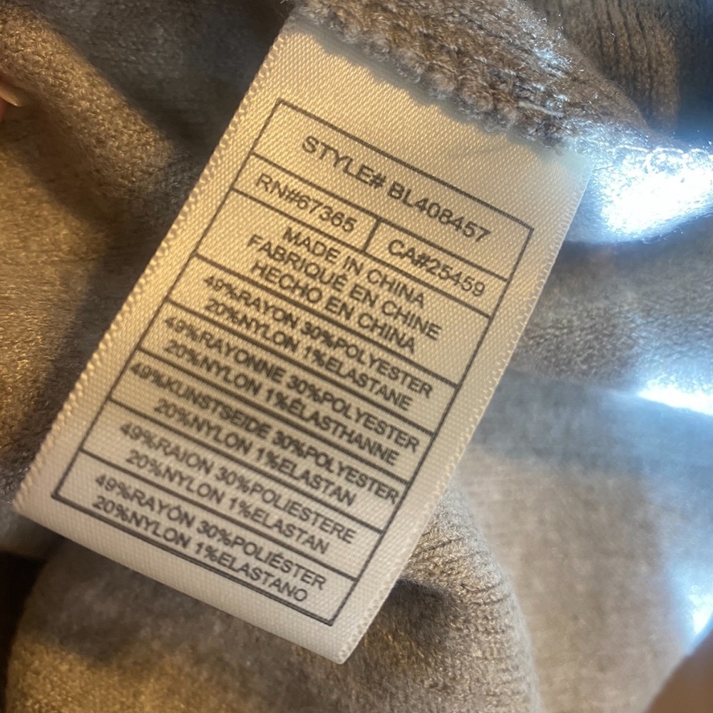 BB Dakota Steve Madden Heather Toffee Ribbed Mock-neck Sweater Dress Pockets - Picture 6 of 6